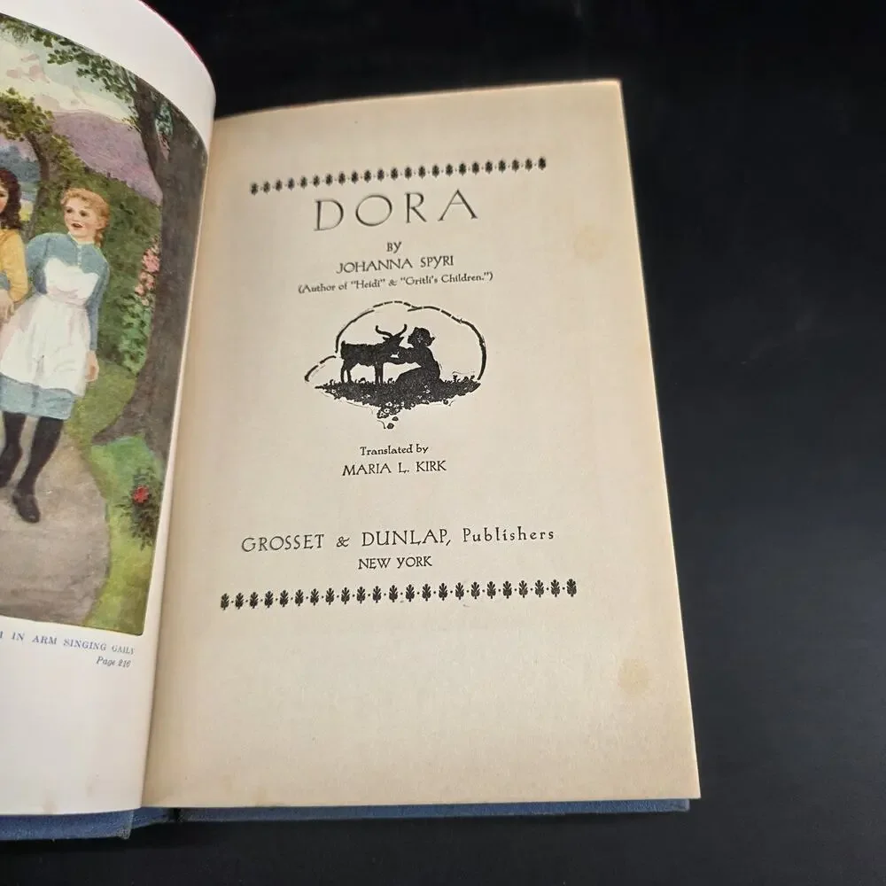 Dora by Johanna Spyri 1924 Grosset & Dunlap Vintage Children's Book Hardcover